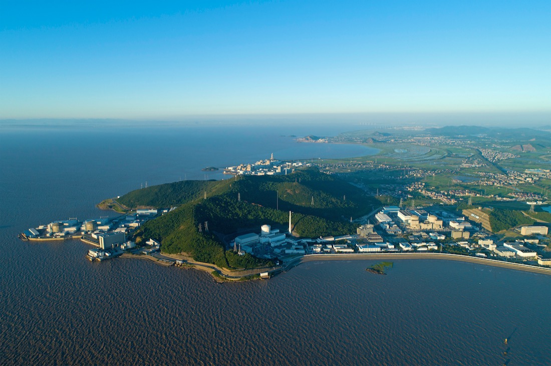俯瞰秦山核电基地。供图来源:秦山核电